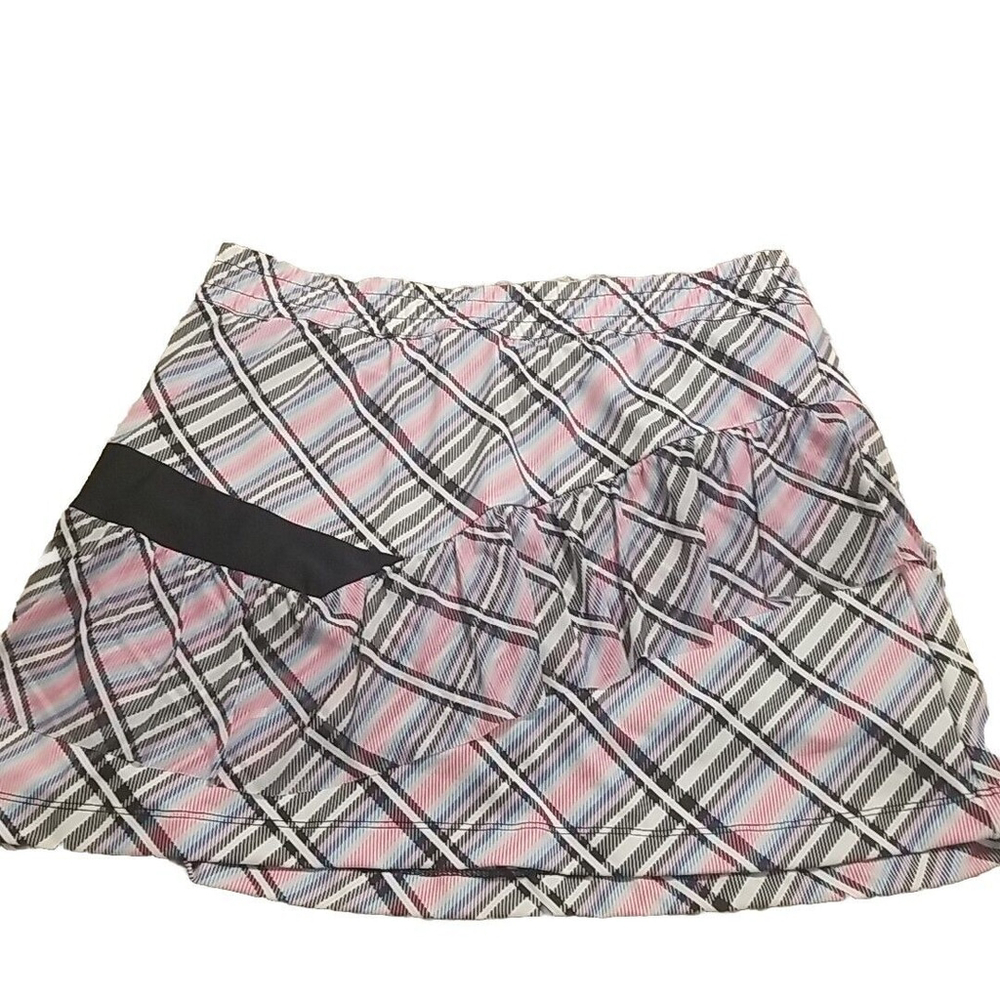 Lucky in Love SZ XL (14) Skirt Skort Tennis Pickleball Golf Lined Ruffled PLAID